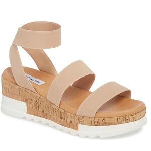 Steve Madden Beige Platform Sandals
